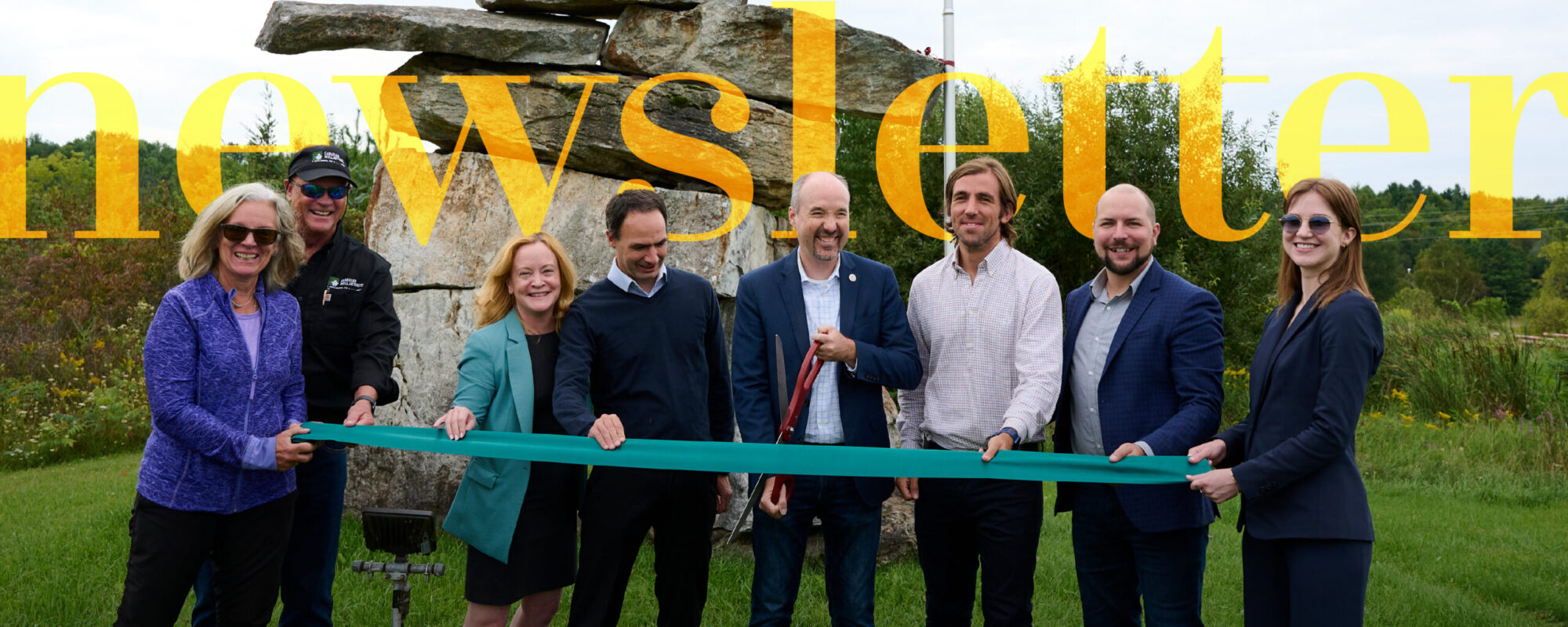 UNDO Ribbon cutting cover of newsletter